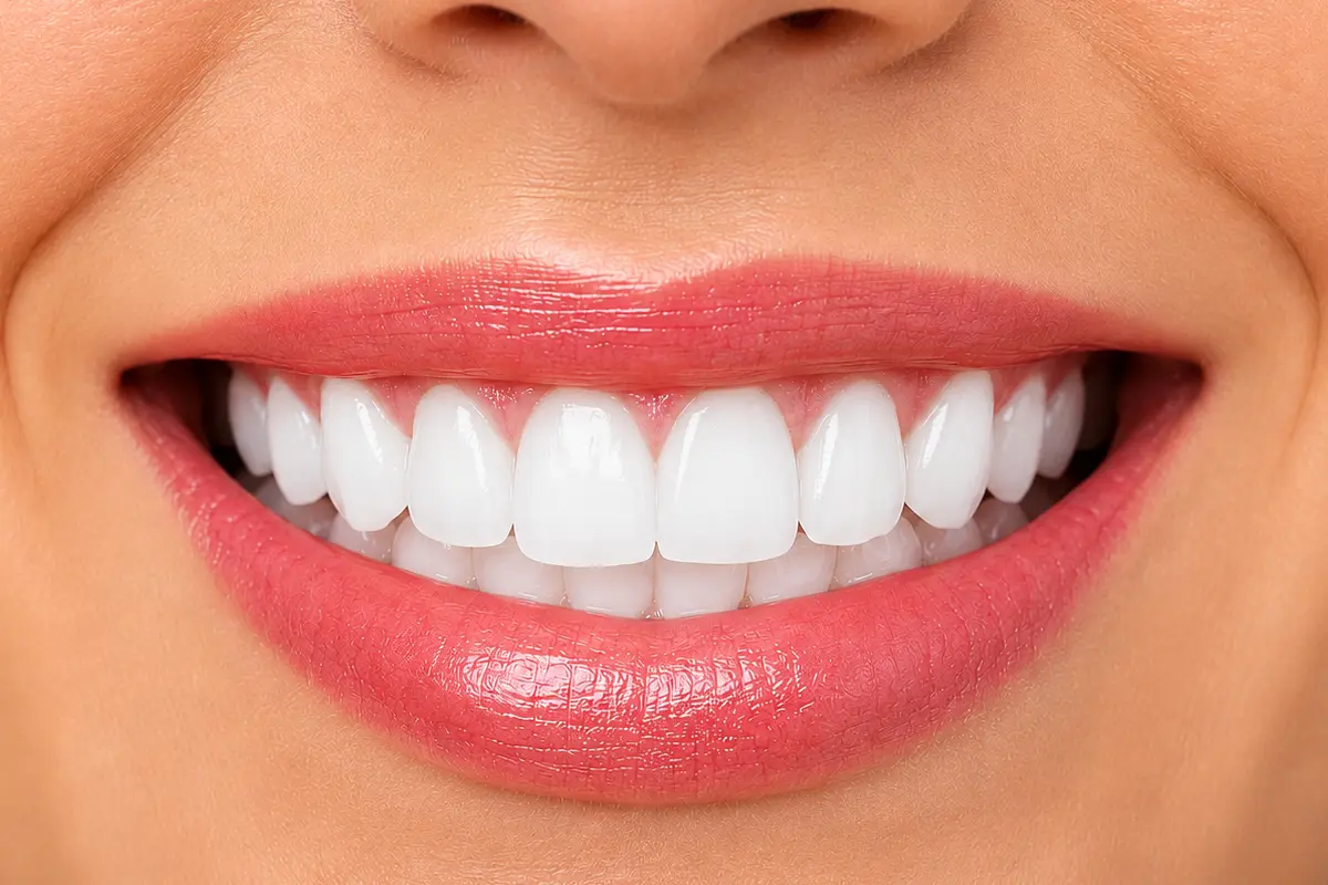 After professional teeth whitening in Notting Hill